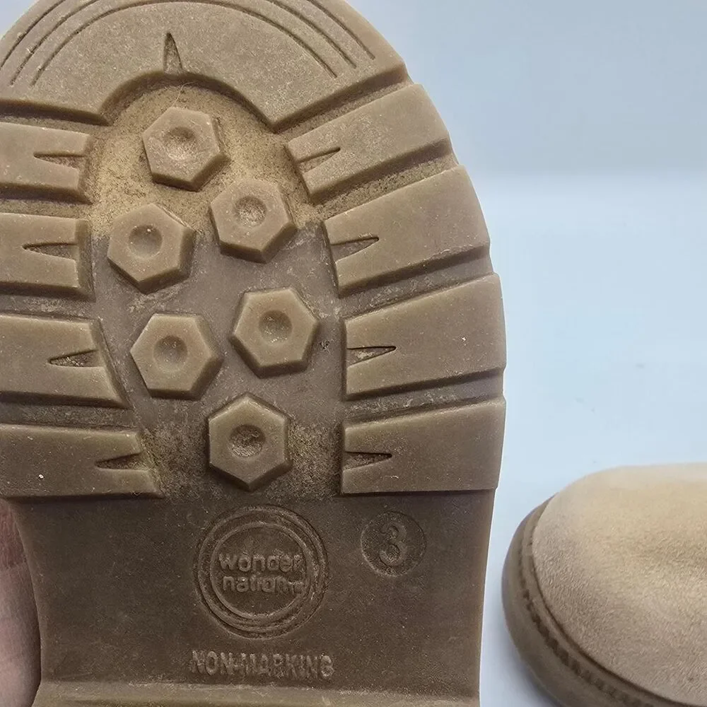 Wonder Nation Size 3 Kids Tan Ankle Boots
